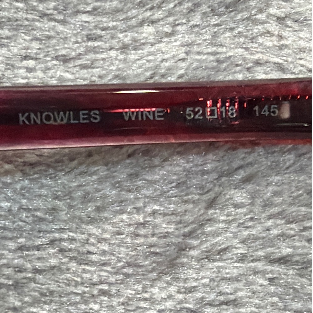 Blake Kuwahara Knowles Eyeglasses Unisex Wine Geometric Japan Frames 52-18-145 - Picture 4 of 9